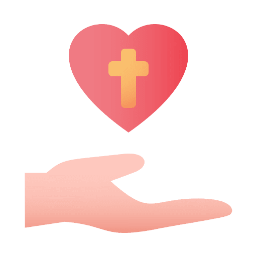 Heart christianity hand catholicism icon Heart christianity hand catholicism icon