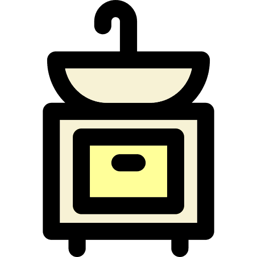 Sink wash bathroom furniture and household icon