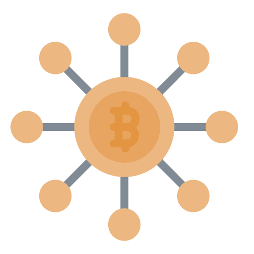 Blockchain blockchain digital money business and finance icon
