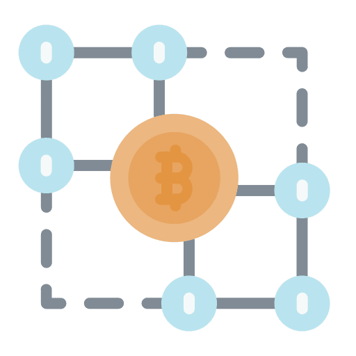 Blockchain digital money ledger digital currency icon