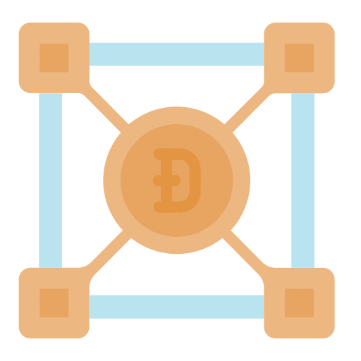 Blockchain ledger digital money business and finance icon