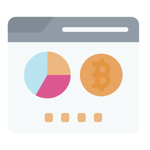 Website blockchain app bitcoin business and finance icon
