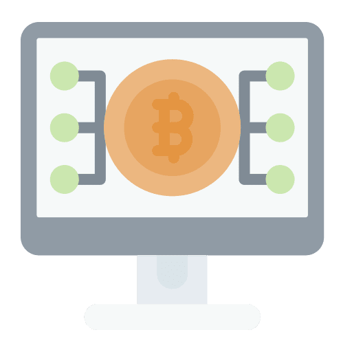 Computer digital currency online payment electronics icon
