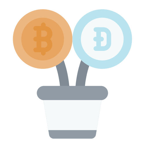 Investment investment digital currency bitcoin icon