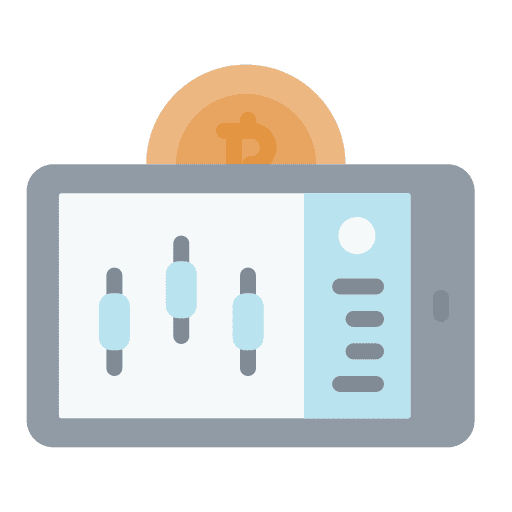 Mobile online payment cryptocurrency business and finance icon