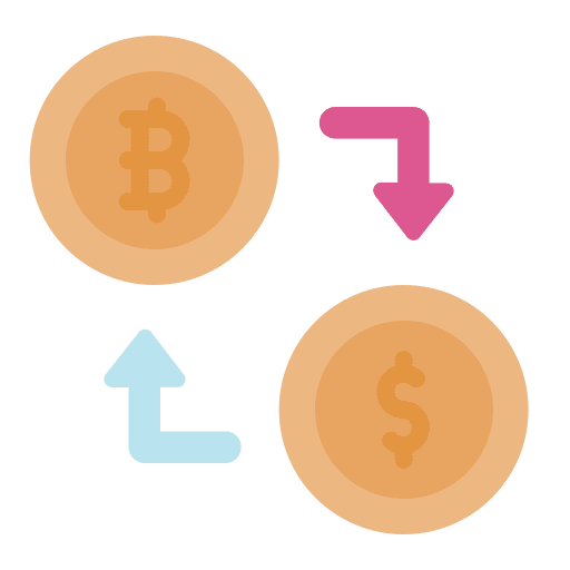 Money exchange bitcoin money receive money icon