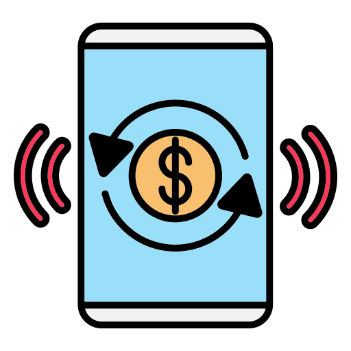 Cashless payment business and finance checkout credit card icon