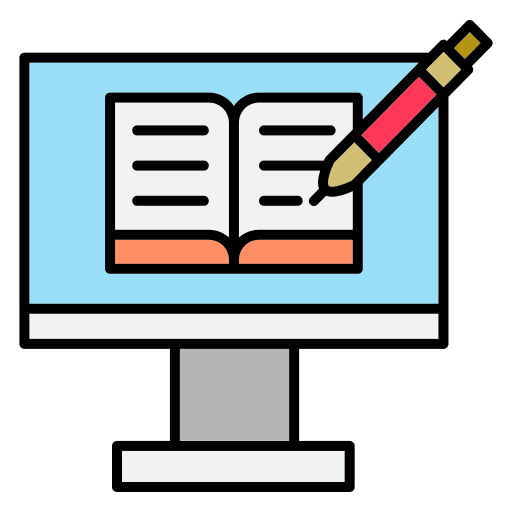 E learning catalogue screen monitor icon