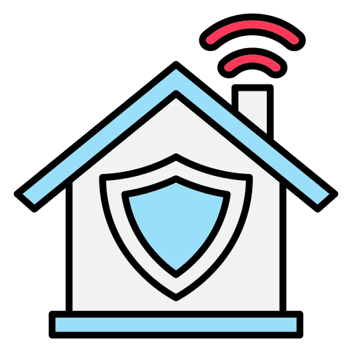 Home security real estate insurance wireless icon Home security real estate insurance wireless icon
