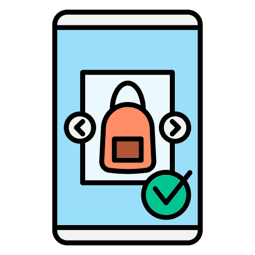 Online shopping purchase smartphone app icon Online shopping purchase smartphone app icon