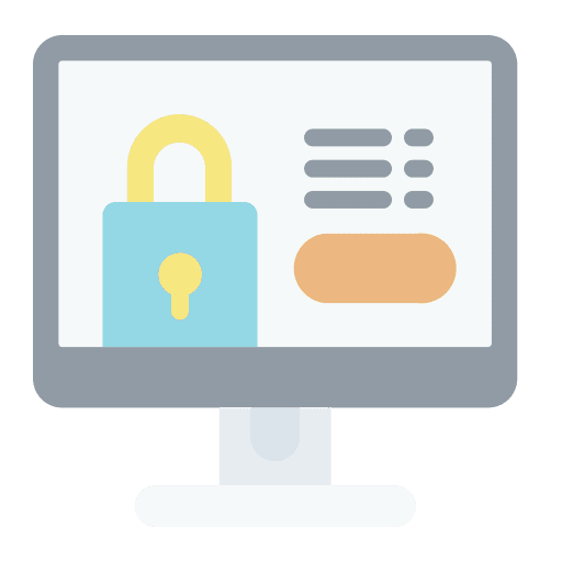 Secure bitcoin security secure icon