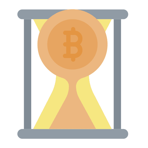 Time sandclock digital money time management icon