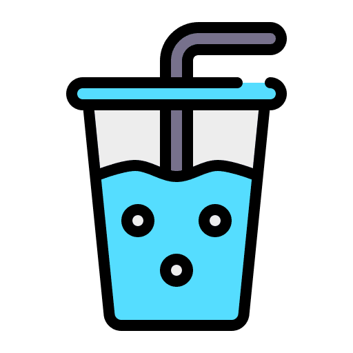 Cold drink soda soft drink straw icon