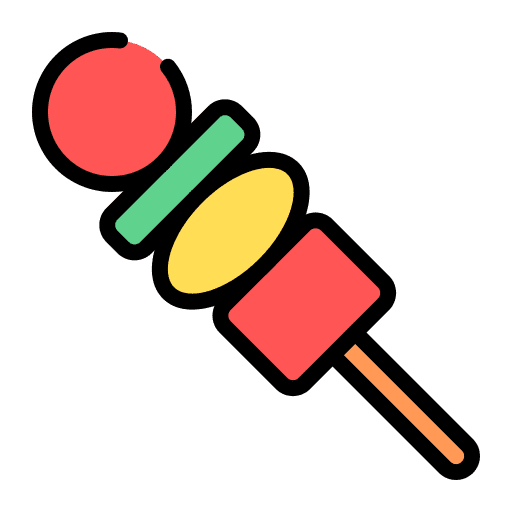 Satay asian food satay skewer icon