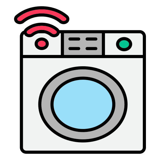 Washing machine washing machine wifi domotics icon Washing machine washing machine wifi domotics icon