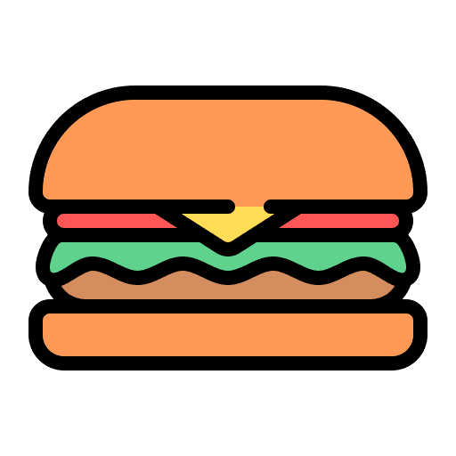 Burger hamburger sandwich fast food icon Burger hamburger sandwich fast food icon