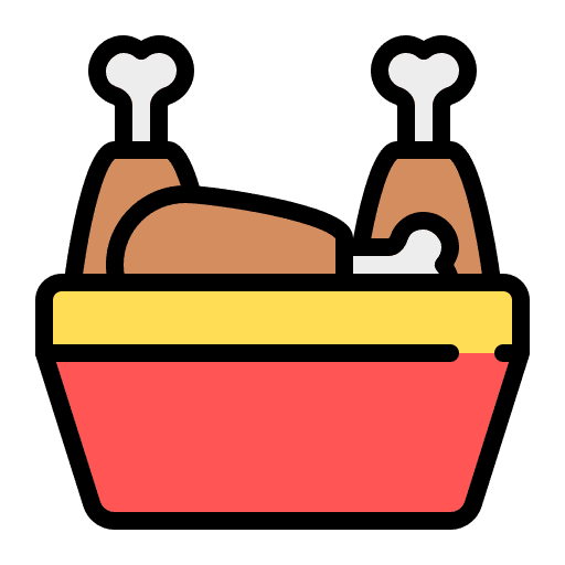 Chicken bucket chicken leg junk food fried chicken icon Chicken bucket chicken leg junk food fried chicken icon