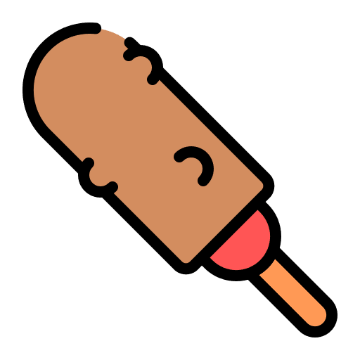 Corndog food and restaurant corndog sausage icon Corndog food and restaurant corndog sausage icon