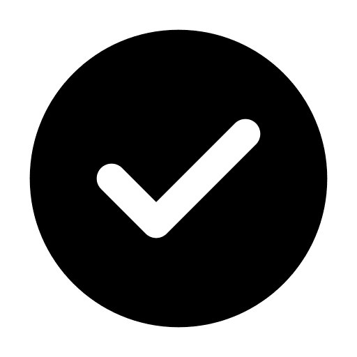 Correct tick check verification icon