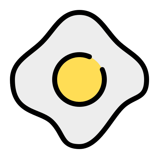 Fried egg nutrition food and restaurant organic icon Fried egg nutrition food and restaurant organic icon