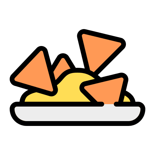 Nachos food and restaurant junk food snack icon Nachos food and restaurant junk food snack icon
