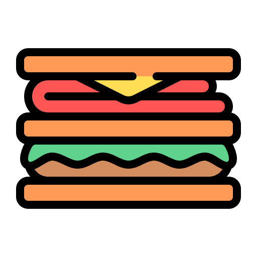 Sandwich junk food snack food and restaurant icon Sandwich junk food snack food and restaurant icon