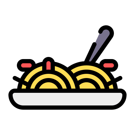 Spaghetti italian food food and restaurant dish icon Spaghetti italian food food and restaurant dish icon