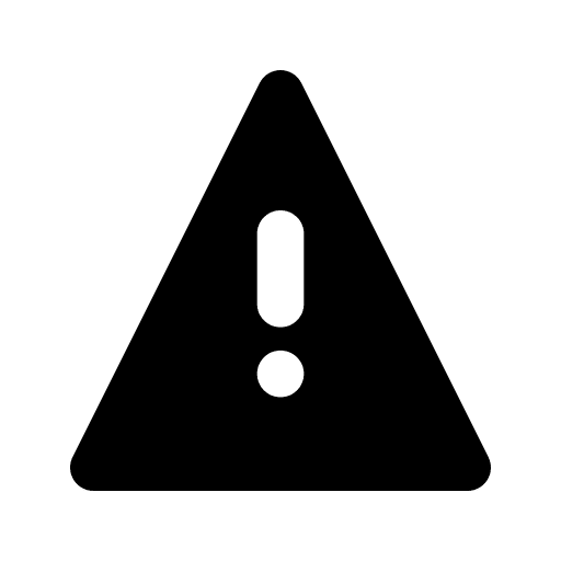 Error sign attention signaling icon