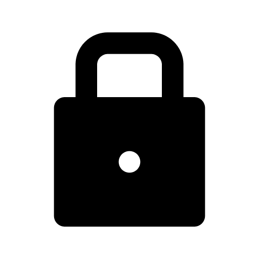 Lock padlock restricted security icon