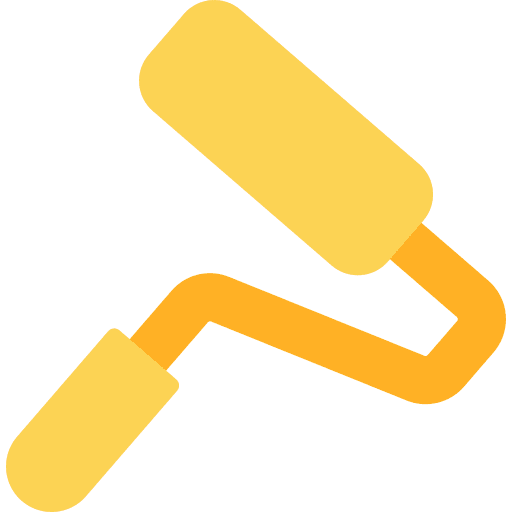 Paint roller art and design paint painting icon