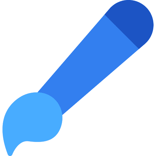 Paint brush edit tools ribbon design tools and utensils icon Paint brush edit tools ribbon design tools and utensils icon