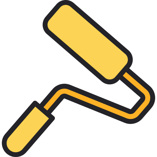 Paint roller roller art and design painting roller icon