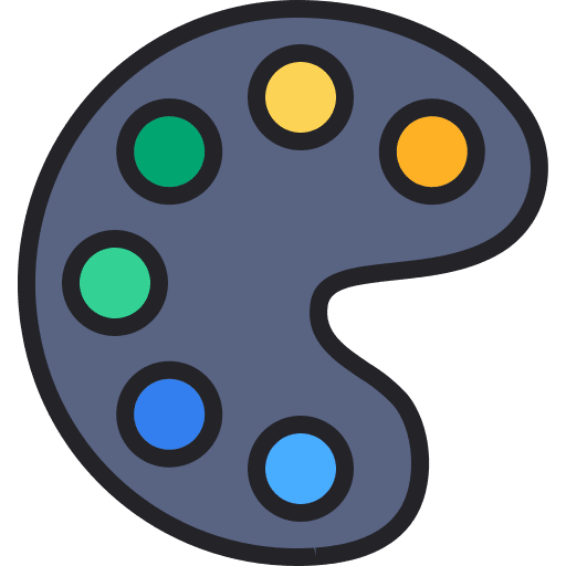 Color palette art and design artist palette icon