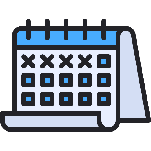 Calendar date years organization icon Calendar date years organization icon