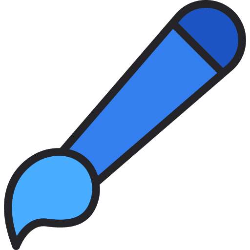 Paint brush ribbon design art decó paint brush icon Paint brush ribbon design art decó paint brush icon