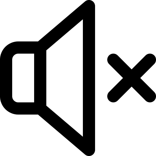 Mute volume audio sound icon