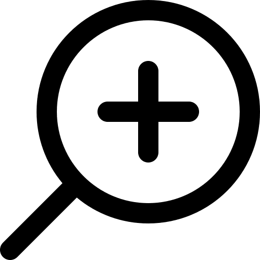 Zoom in view more ui loupe icon