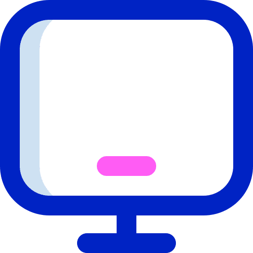 Computer monitor television screen icon