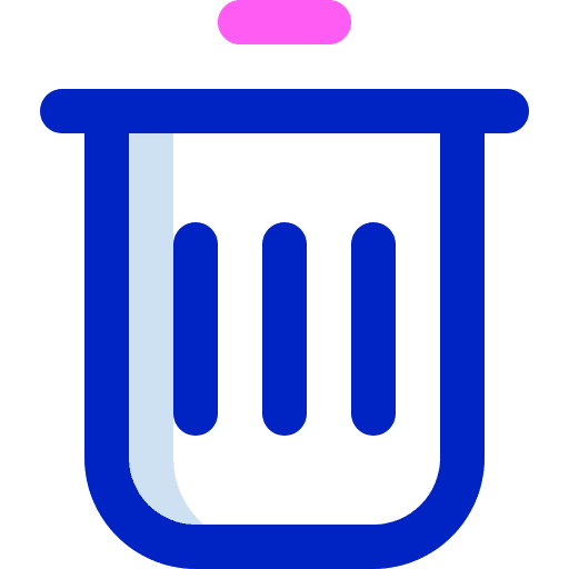 Delete trash can bin garbage icon