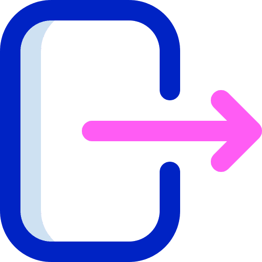 Log out ui right arrow sign icon