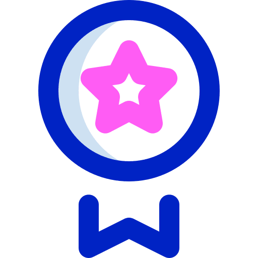 Medal prize badge star icon