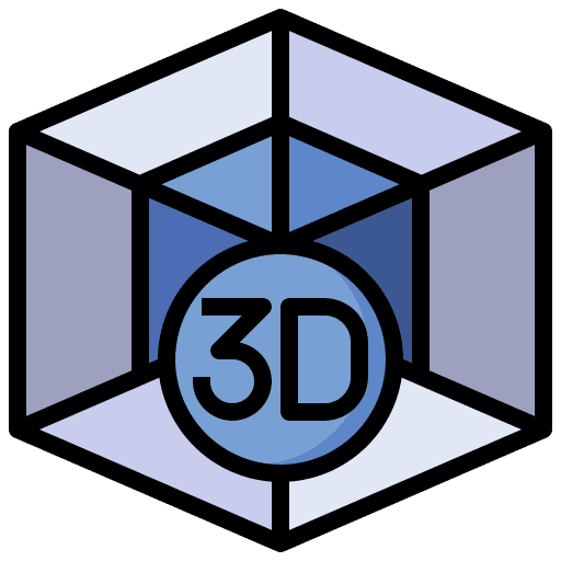 3d art and design 3d cube interface icon