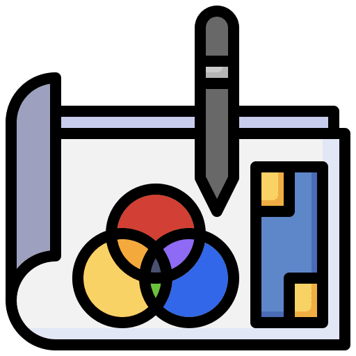 Blueprint architecture and city construction buildings icon