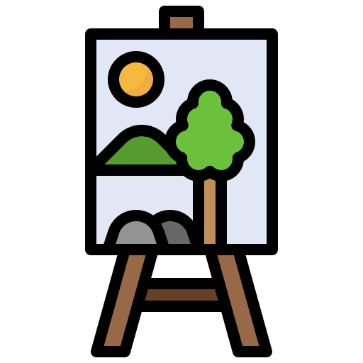 Canvas free time art and design canvas icon