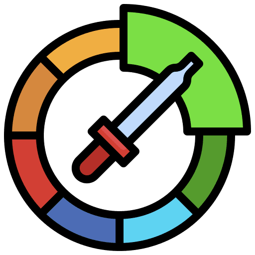 Color wheel art color selection picker icon