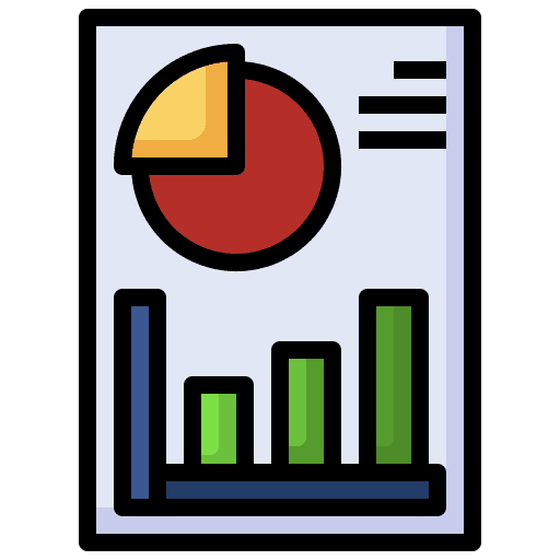 Diagram plan pie chart files and folders icon