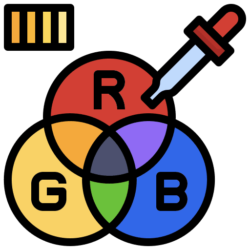 Rgb art and design miscellaneous color icon