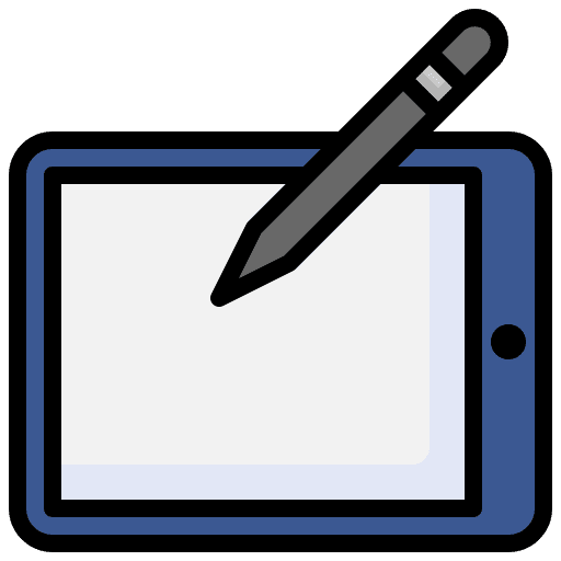 Tablet electronics graphic tablet edit tools icon