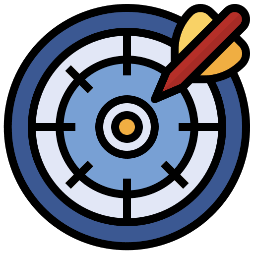 Target sport arrows weapons icon