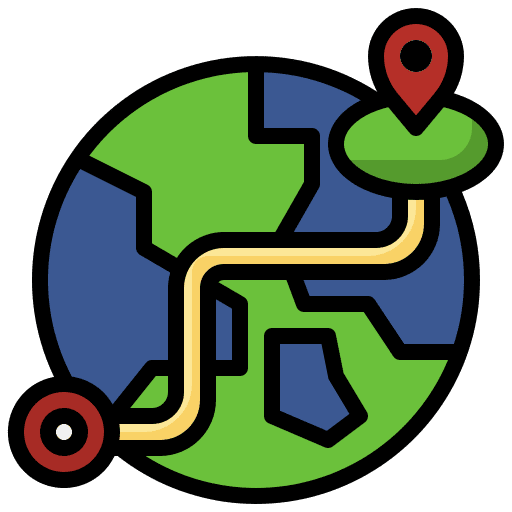 Tour planet earth maps and flags geography icon